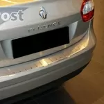 Накладка на бампер с загибом для Renault Fluence 2010+