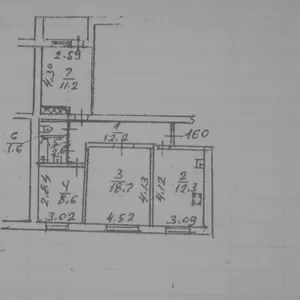 Продам 3 ком.квартиру р-н ул. Калиновой,  ул.Малышева