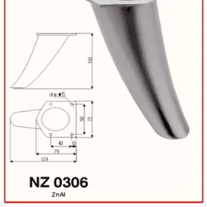 Мебельная ножка хромированная NZ 0304