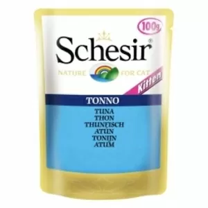 Schesir ТУНЕЦ ДЛЯ КОТЯТ консервы для котят,  пауч