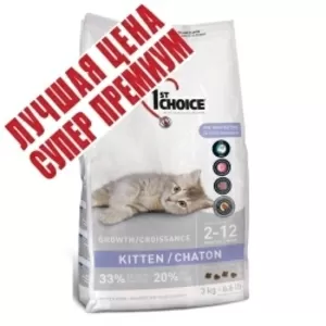 1st Choice с курицей сухой супер премиум корм для котят