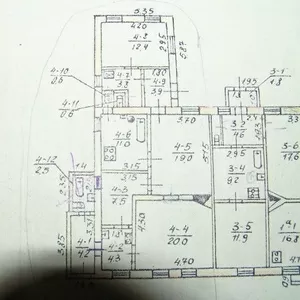 Продам 3-х комн.на ул.Чичерина и Свердлова 1эт. часть дома.