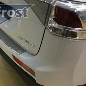 Накладка на бампер с загибом для Mitsubishi Outlander 2012+