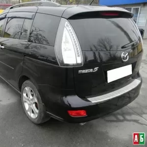 Накладка на бампер с загибом для Mazda 5 2005-2010