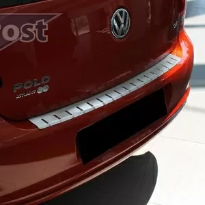Tuning накладка на задний бампер с загибом VW Polo V 5D 2009+.