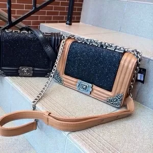 Продам Женская сумка клатч с блестками Chanel Le Boy - опт и розница