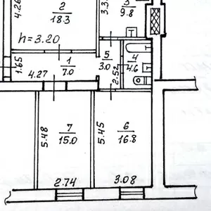 Продам 3-х комнатную квартиру на пр. Карла Маркса 90