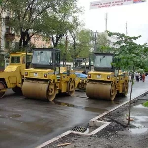 Асфальтирование дорог и установка дорожнего бордюра в Днепропетровске