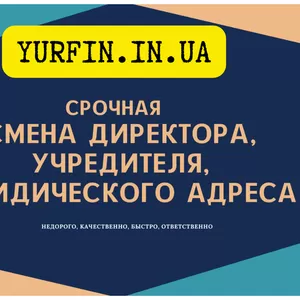 Смена директора,  учредителя,  юридического адреса,  Квэд на предприятии.