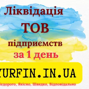 Експрес ліквідація ТОВ,  ПП,  підприємства.