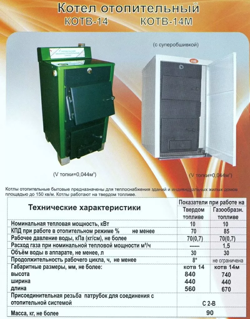 Твердотопливный котел КОТВ-14 Огонек 2