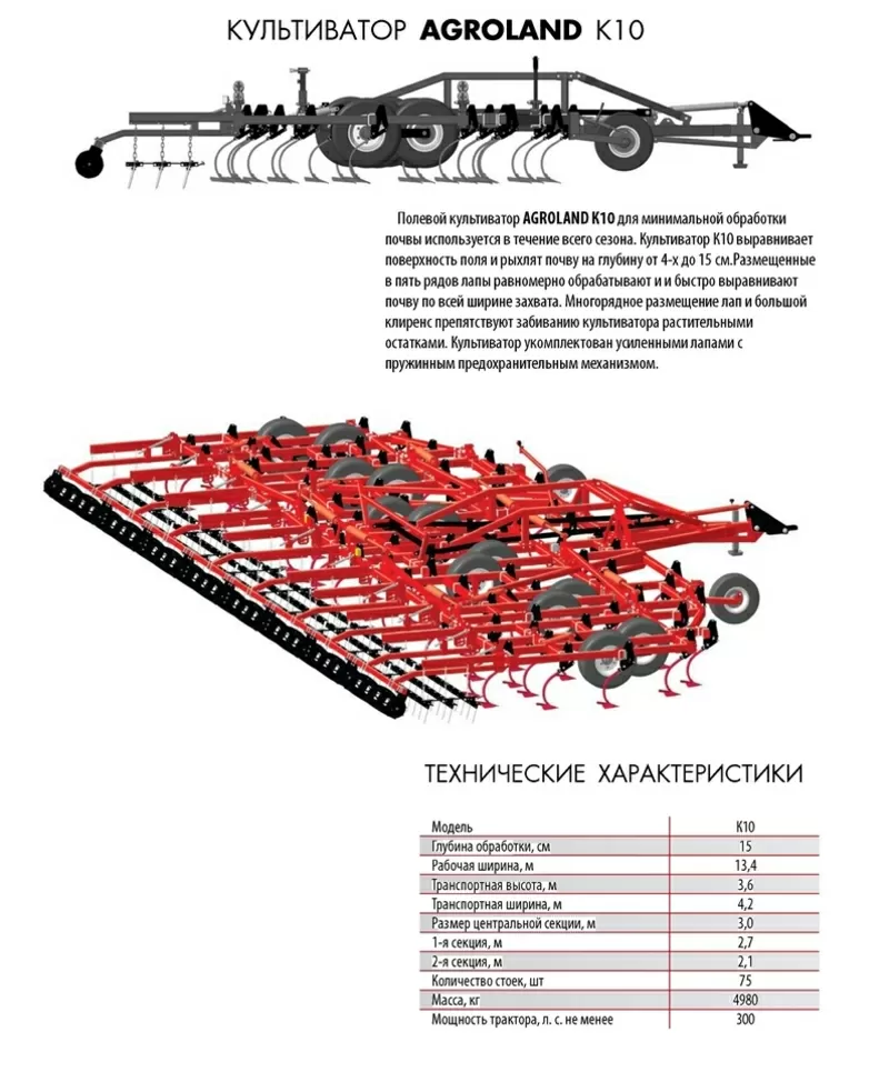 Культиватор Agroland K10 (аналог Great Plains 6544) 2