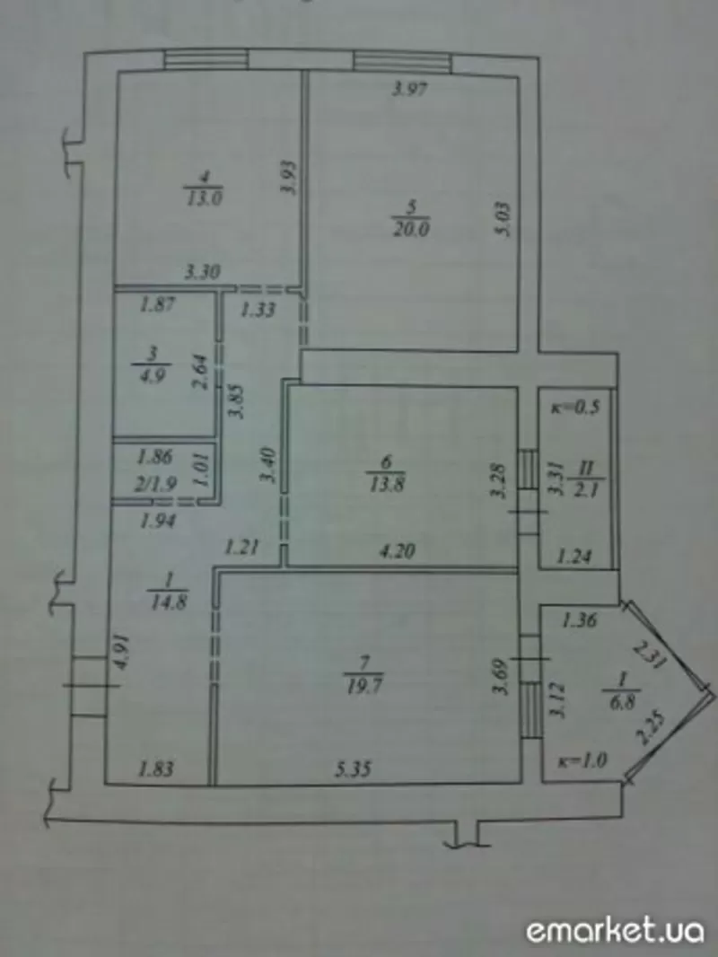 Продам 3-комнантную квартиру 97кв.м. в новострое  2