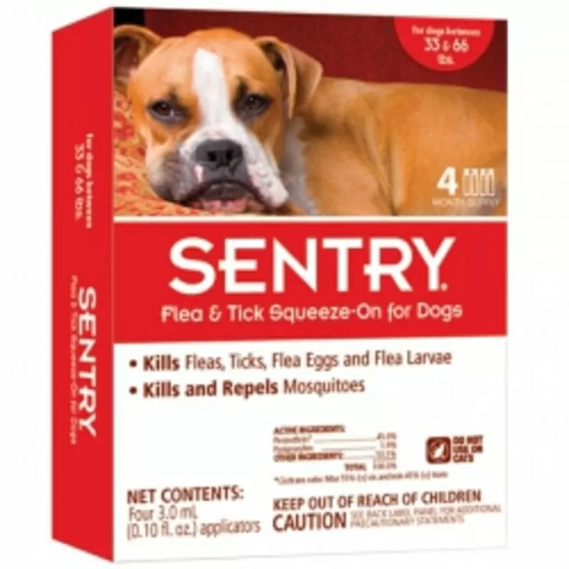 SENTRY (Сентри) капли от блох,  клещей и комаров для собак 3