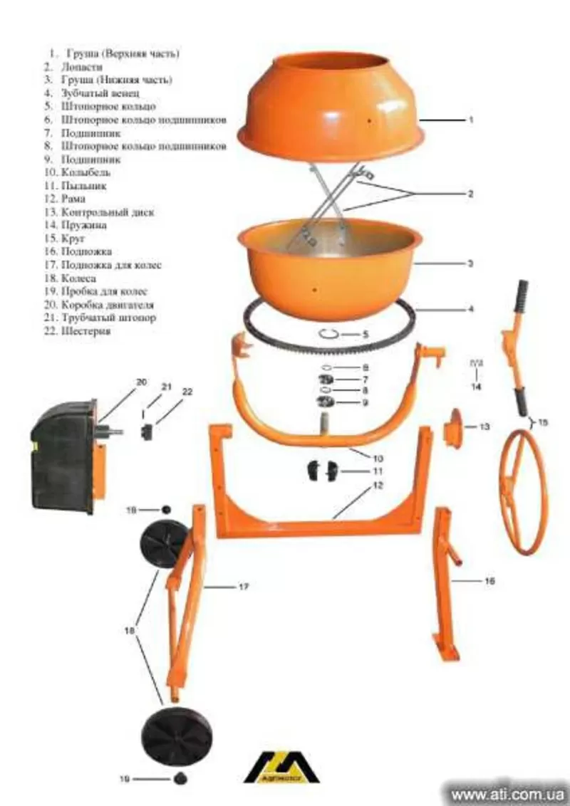  Бетономешалка 140л (Польша) 6