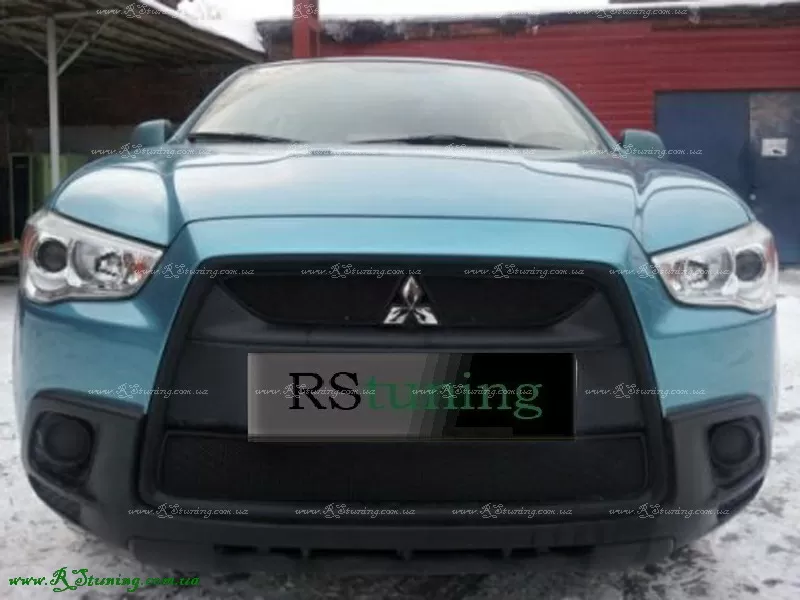 Решетка PVS для Mitsubishi ASX комплект (черная серебро)