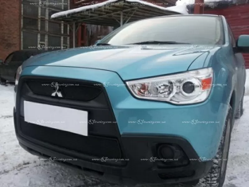 Решетка PVS для Mitsubishi ASX комплект (черная серебро) 2