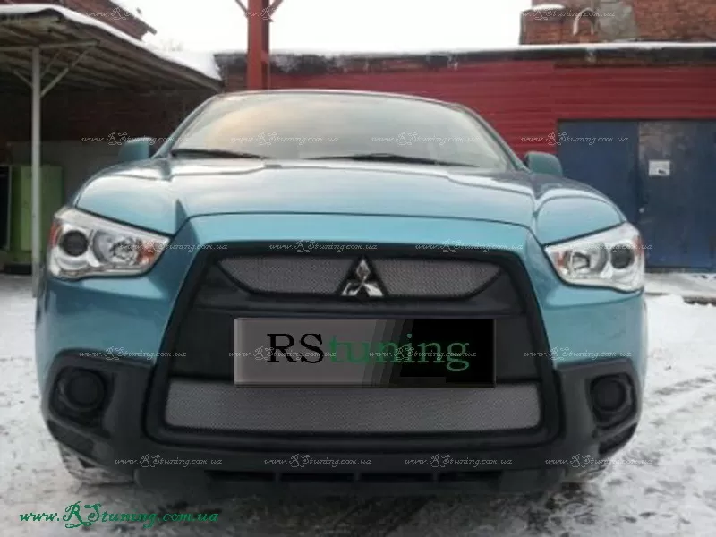 Решетка PVS для Mitsubishi ASX комплект (черная серебро) 3