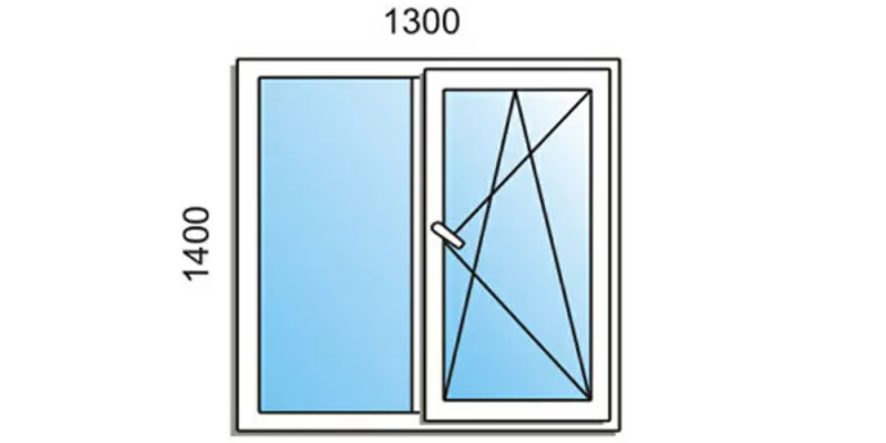 Veka Euroline,  1300*1400,  4/10/4/10/4