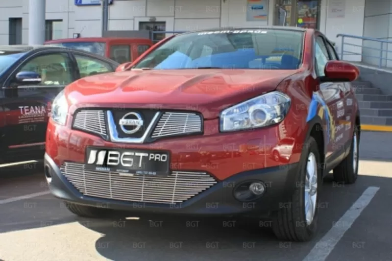 Решетка радиатора и бампера для Nissan Qashqai 2010-2014 3