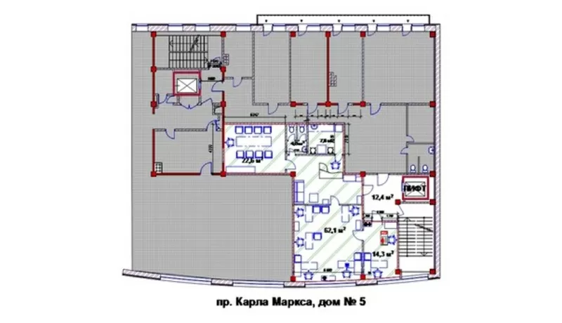 Сдам 111кв.м,  по адресу проспект Карла Маркса 5 4