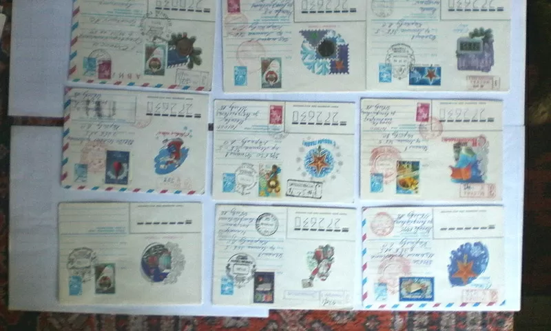 Конверты со спецгашениями Новый Год СССР и США  20 штук.