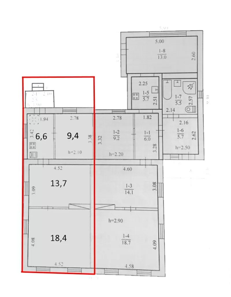 Продам полдома Гагарина,  В.Дубинина д.53 5