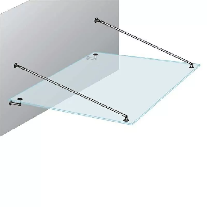 Качественная стальная фурнитура для стеклянных козырьков  2