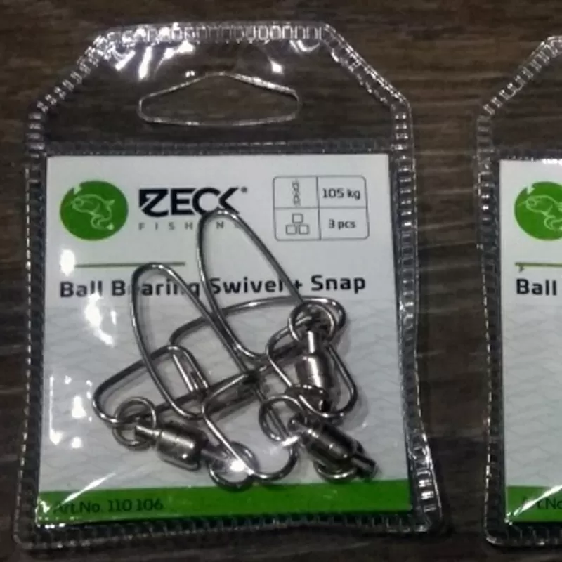 Підшипникові вертлюги Zeck Fishing із карабіном застібкою 105 кг