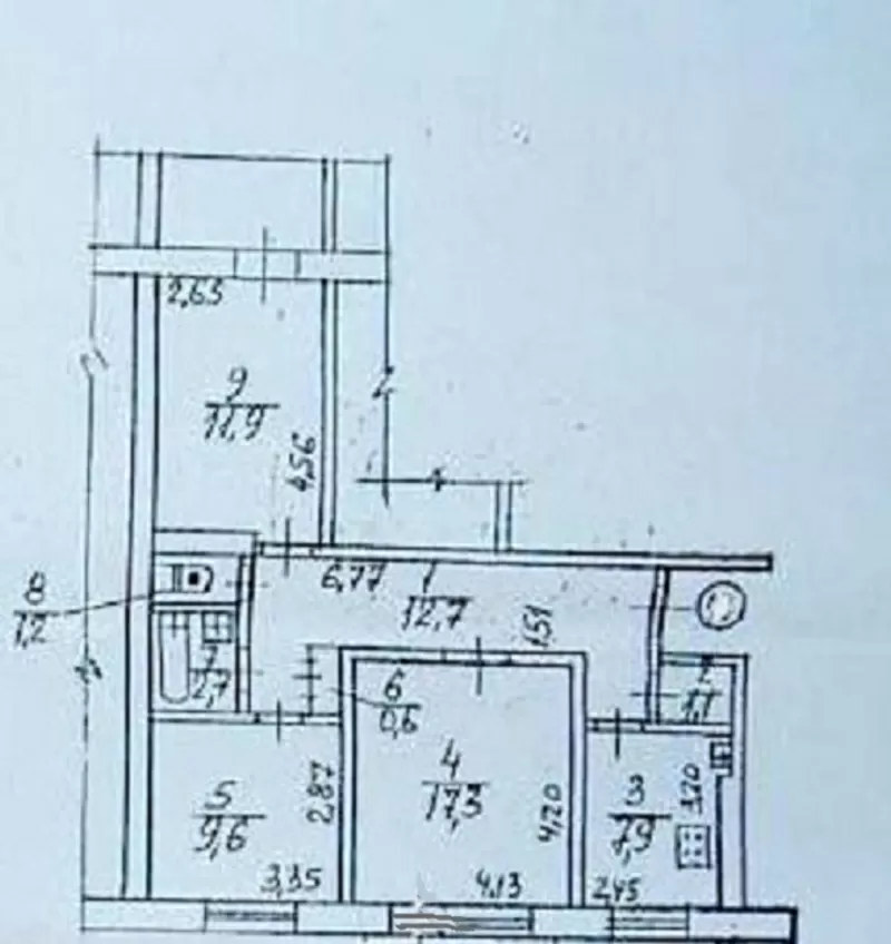 Продам трехкомнатную квартиру на Левобережном-3,  ул. Щербины 9