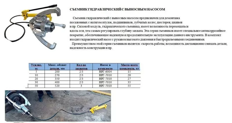 домкраты, насосы, гидроцилиндры, съемники, оснастка СТО:продажа, ремонт 3