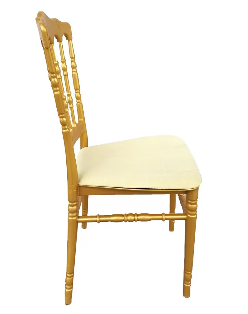 Банкетный стул Наполеон,  цвет золотой,  с мягкой подушкой 2