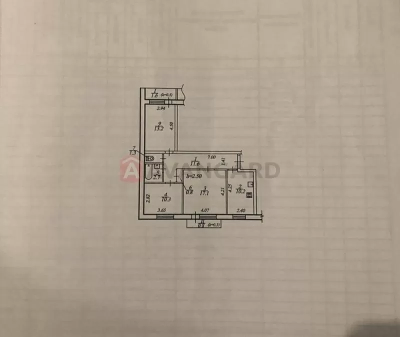 Трехкомнатная Квартира 70 м2,  ул. Образцова (Калиновая) 8