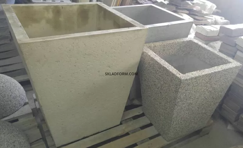Стеклопластиковая форма для производства бетонного Кашпо №2 3