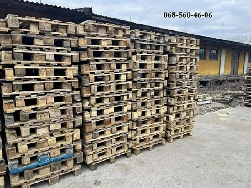 Продаж використаних піддонів з будь-яких сортів деревини.